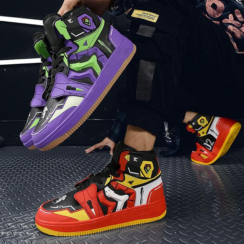 AJ Nej. 1 maskinled begränsad upplaga aj1 high-top brädskor märke herrskor animation EVA mecha sport mandarinanka tidsskor cm violett