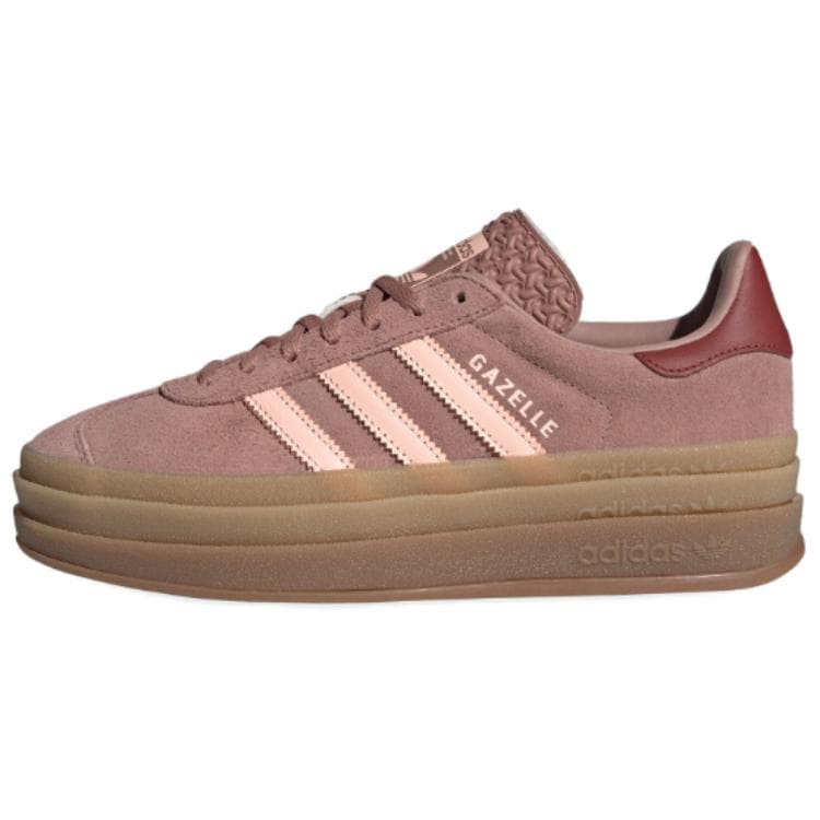 adidas Gazelle Bold Varm Lera Dam Sneakers Rosa Klar-Orange Begagnade-Rubin JH9666 cm