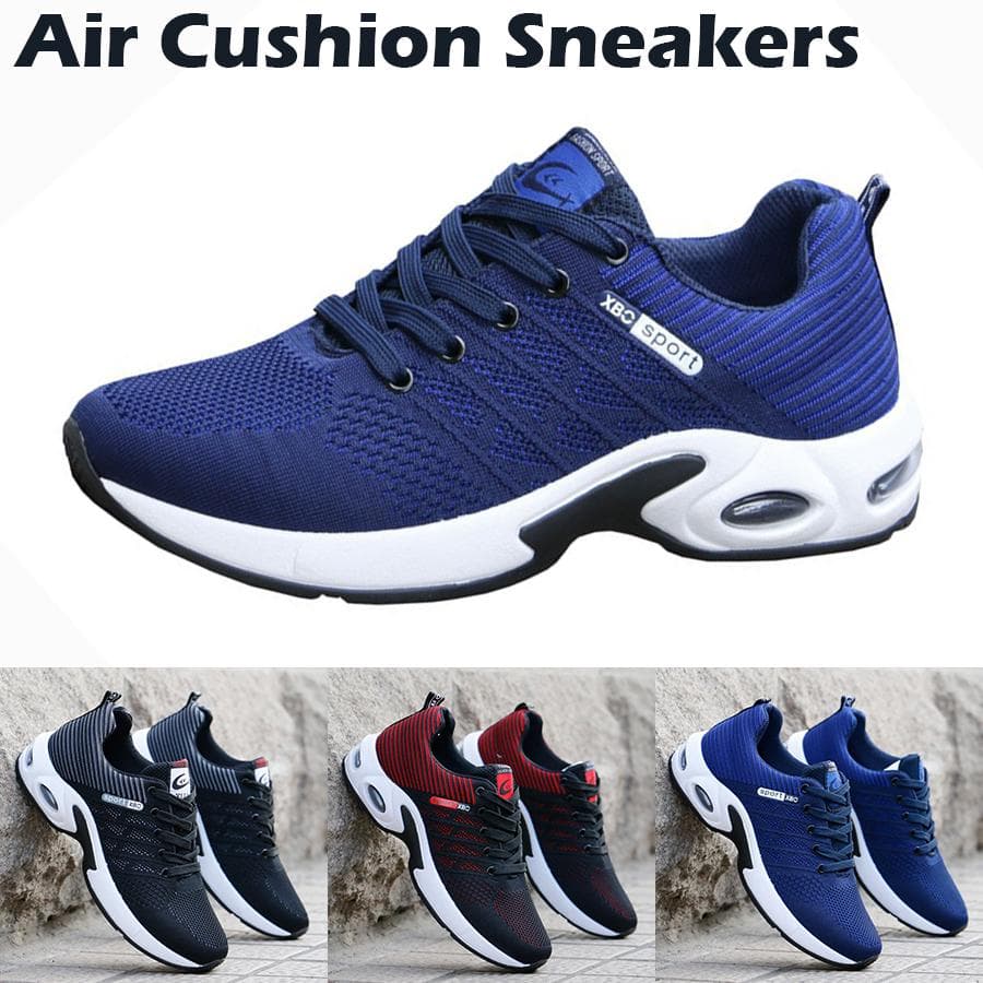Herr Sneakers Utomhus Andas Luftkudde Löparskor Mode Atletisk Skor Cross Trainers cm blå