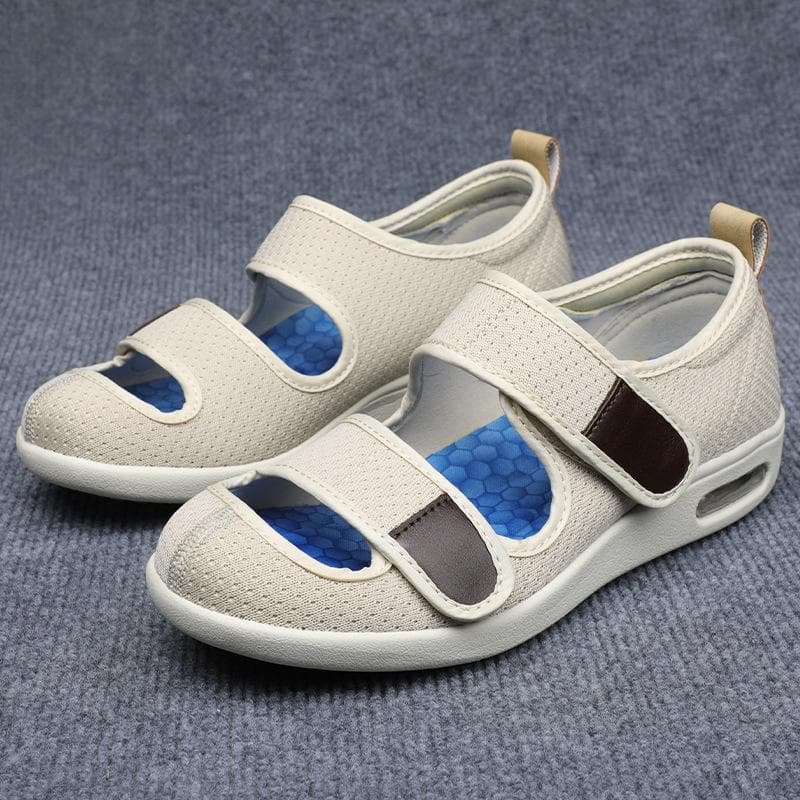 Diabetesskor för män och kvinnor Extra bred bredd med justerbara sneakers Bekväma för äldre Svullna fötter inomhus utomhus cm marinblå färg