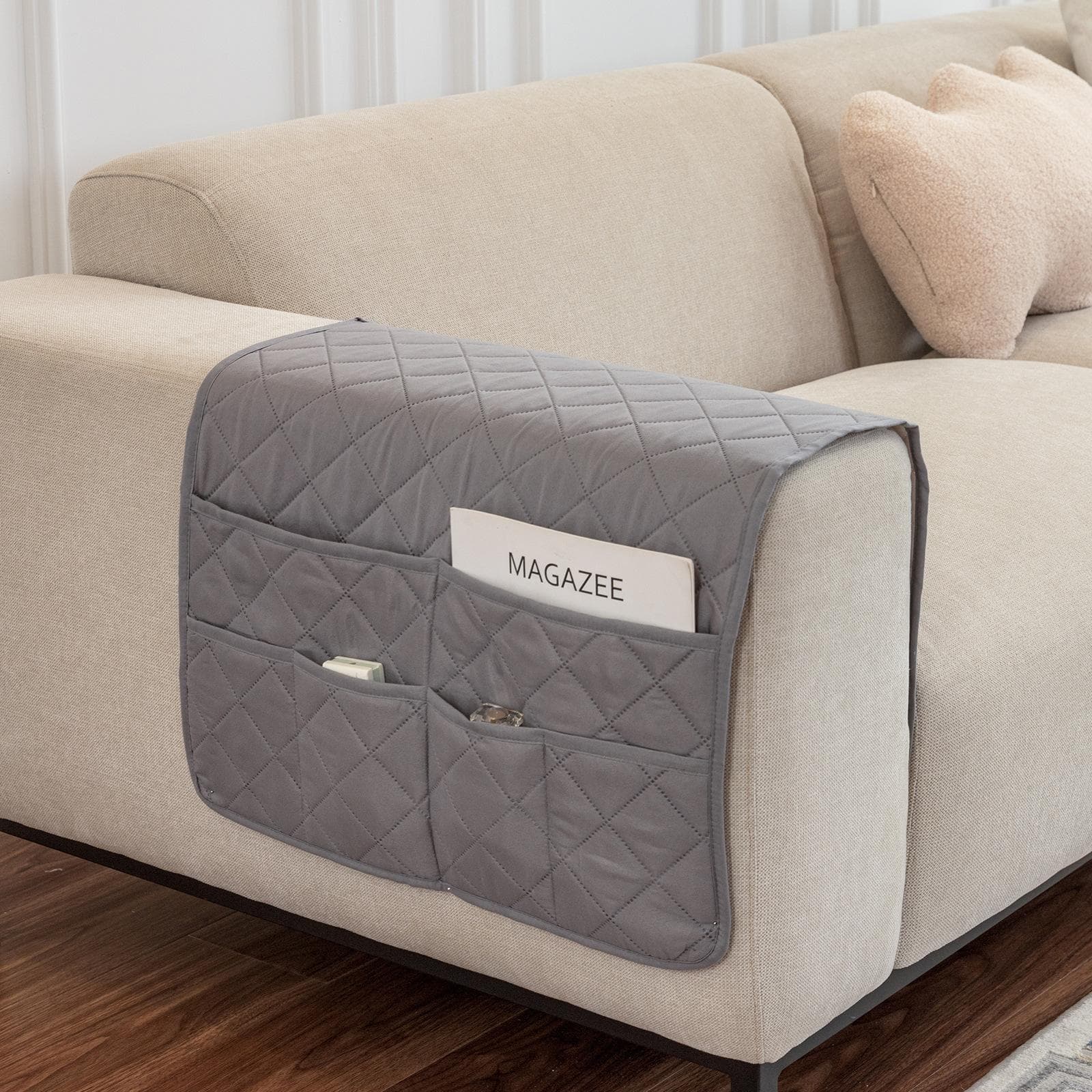 Soffa med förvaringsficka Armstöd Handduk Magasin Fjärrkontroll Soffa Vilstol Armstöd Diverse Management Bag