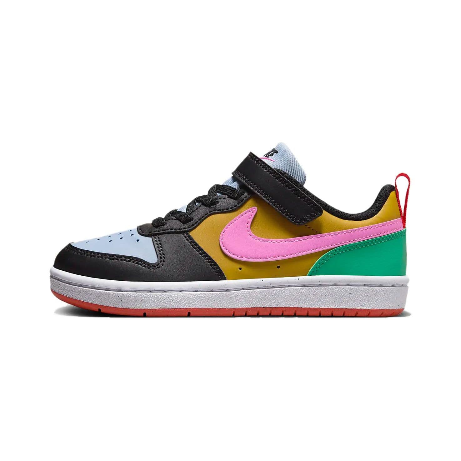 Nike Court Borough Low Recraft PS Flerfärgade Barnsneakers Svart Bronzine Ljus-Arméblå DV5457-004 cm