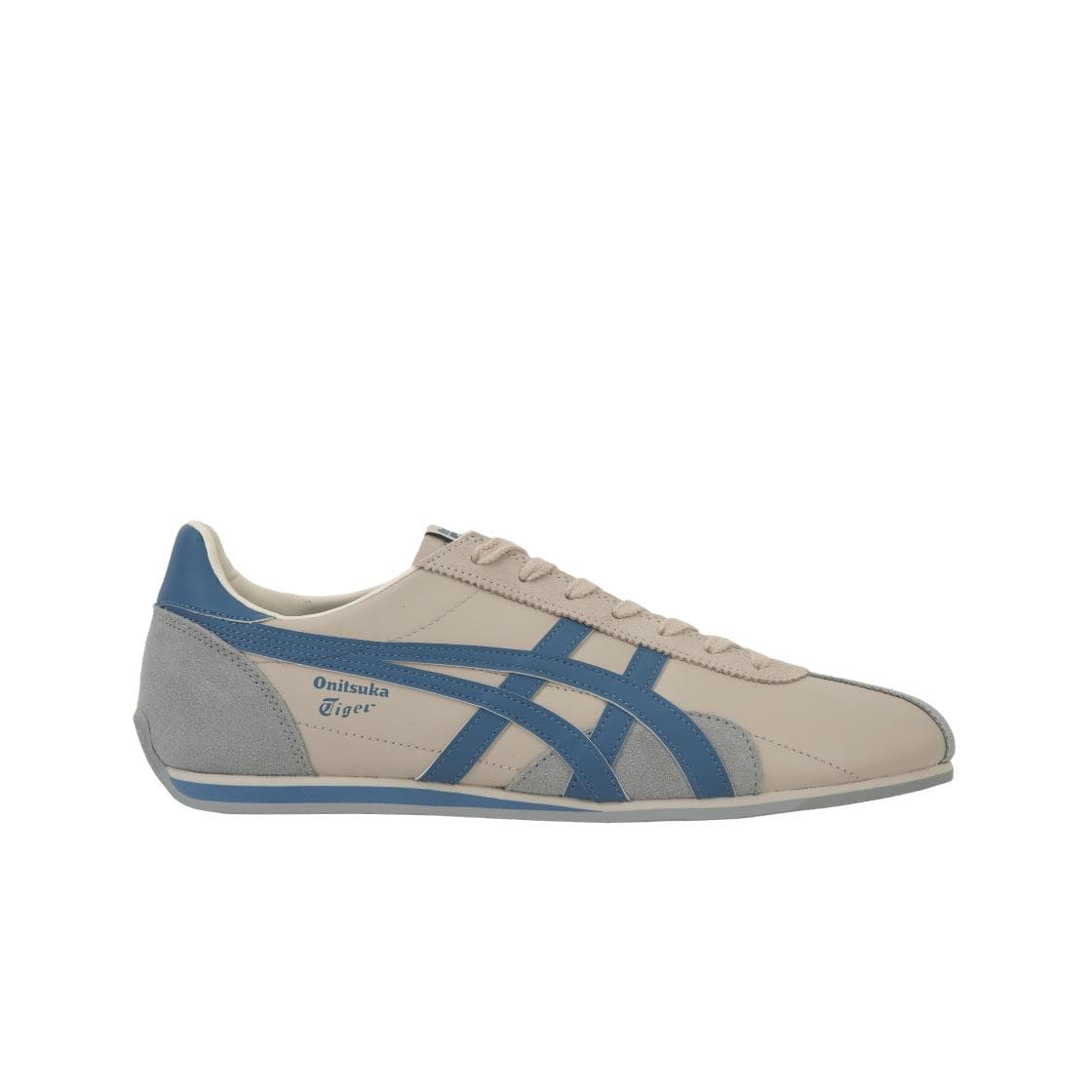 Onitsuka Tiger Runspark Syntetiskt Läder Bekväma Stötdämpande Slitstarka Lågskurna Vardagsskor Unisex Vardagsskor Beige Blå 1183B480-250 cm