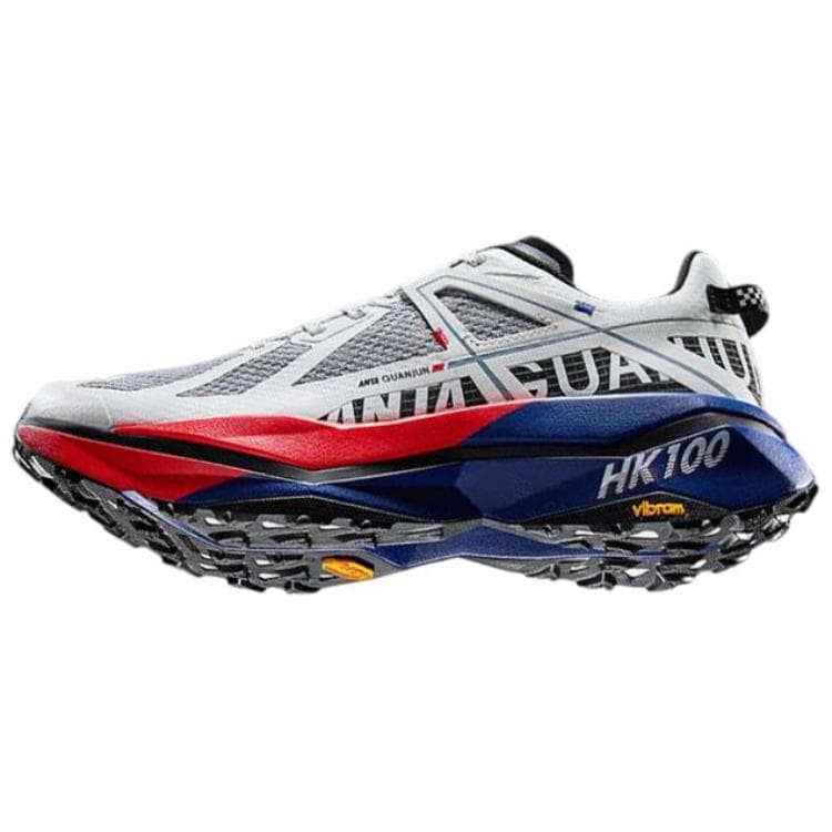 Anta Champion Series Falcon Elite Edition Stötdämpande Slitstarka Låga Löparskor Dam sneaker Vit Blå Röd 122426616A-2 cm