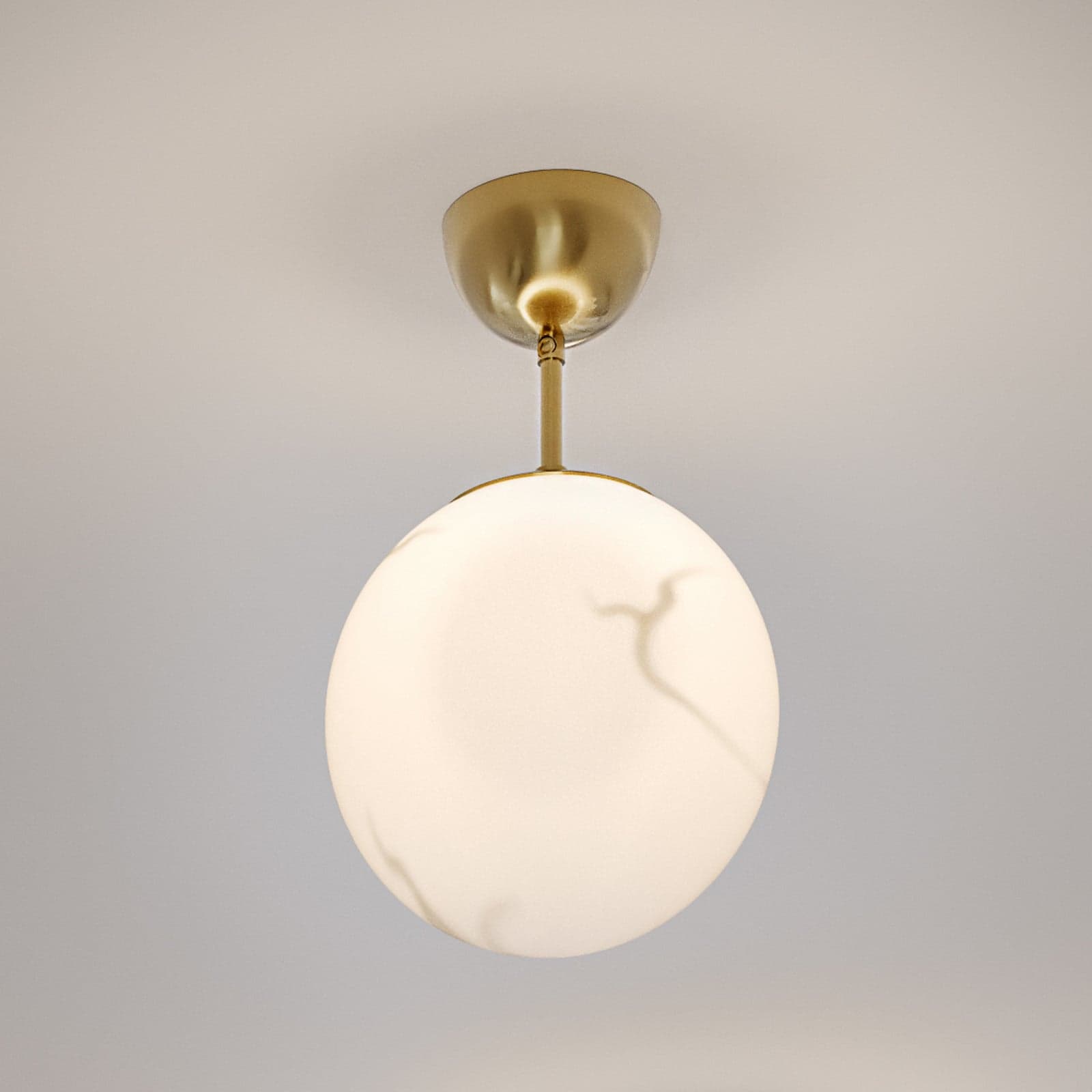 Bellagio taklampa, mässingsfärgad/vit, 1 lampa, glas – By Rydéns - Vardagsrum - Med en ljuskälla