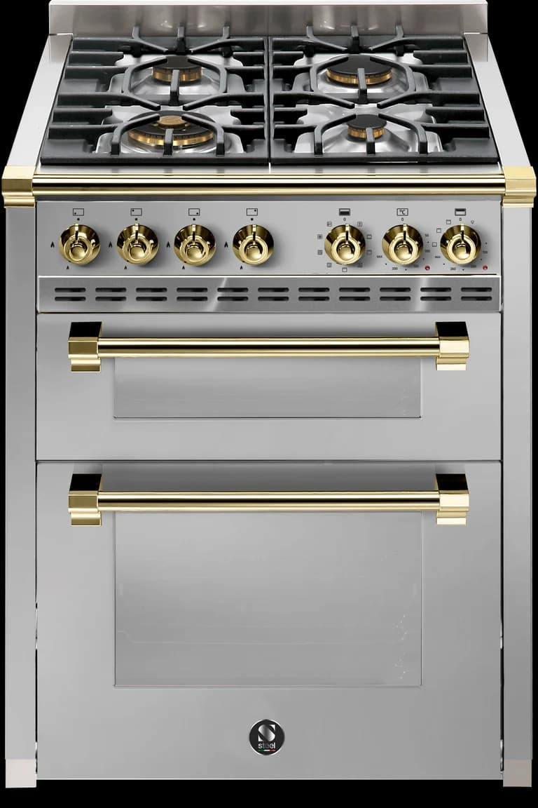 Ascot - Combi-Steam - Gasspis 70 cm (2 ugnar) - Rostfri/Mässing - Steel