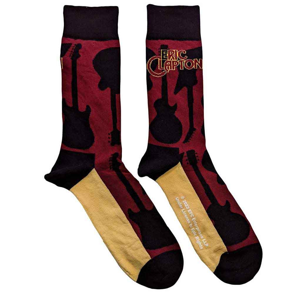 Eric Clapton: Unisex Ankle Socks/Guitars (Red) (UK Size 7 - 11)