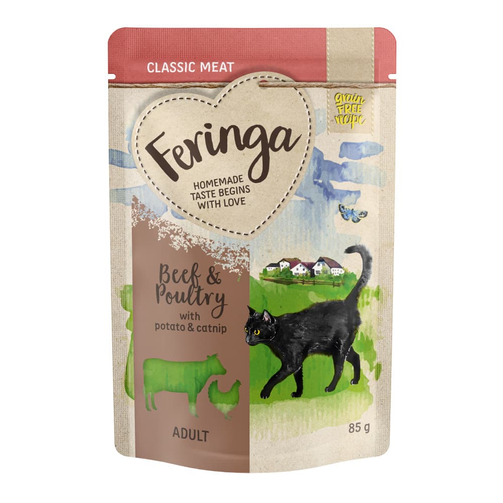 Ekonomipack: Feringa i portionspåse 24 x 85 g Nötkött & höns med potatis