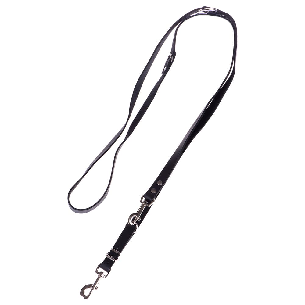 Heim koppel med nitar, justerbart svart - Längd 240 cm, bredd 2 cm