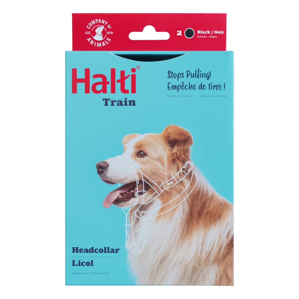 Halti nosgrimma, svart - Stl. 2: beagle, border collie, pudel