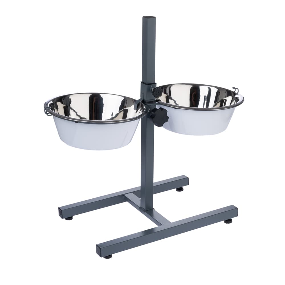 TIAKI dubbelskål med justerbart stativ - 2 x 2650 ml, Ø 25 cm