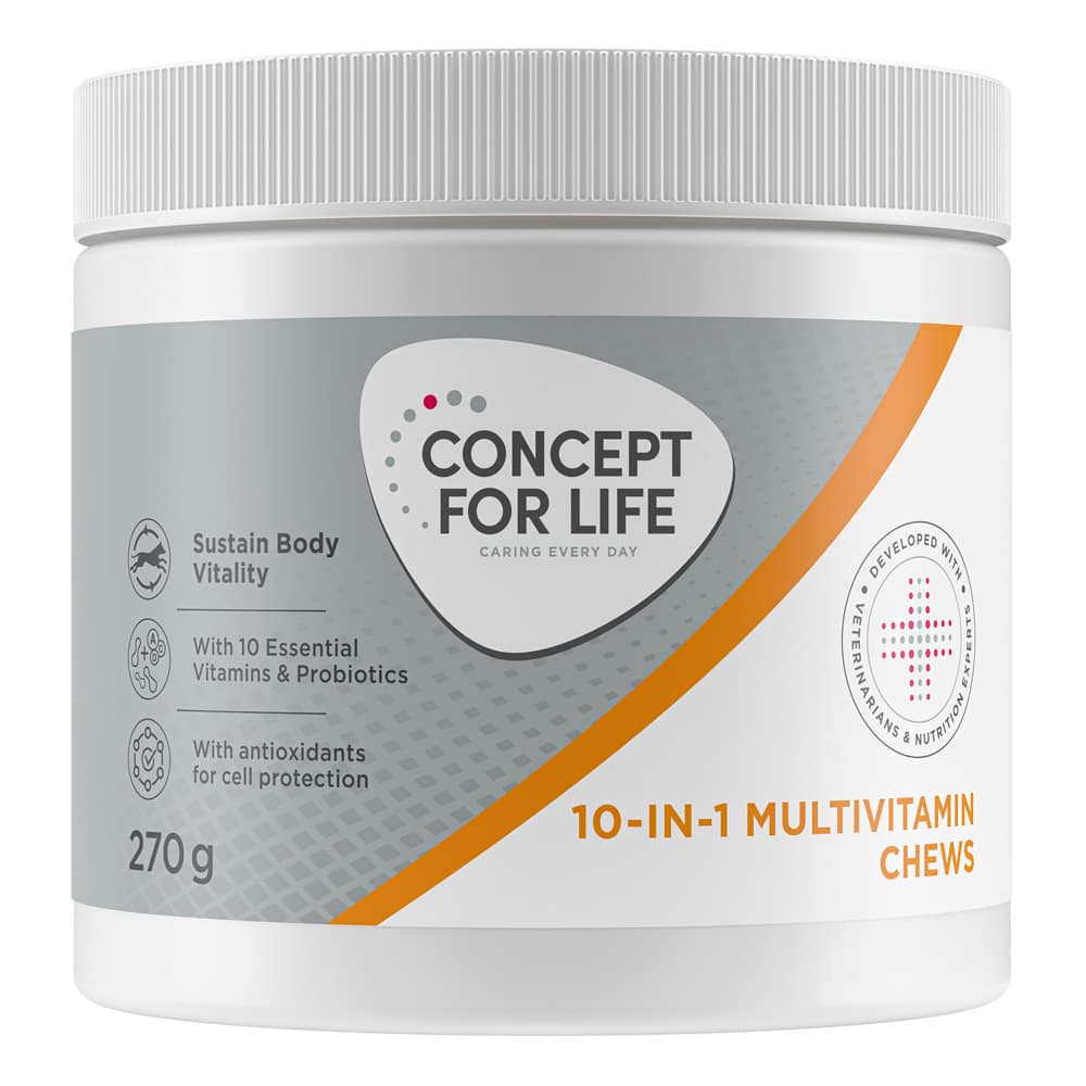 10 in 1 Multivitamin Supplements Chews - Concept for Life - Ekonomipack: 2 x 270 g