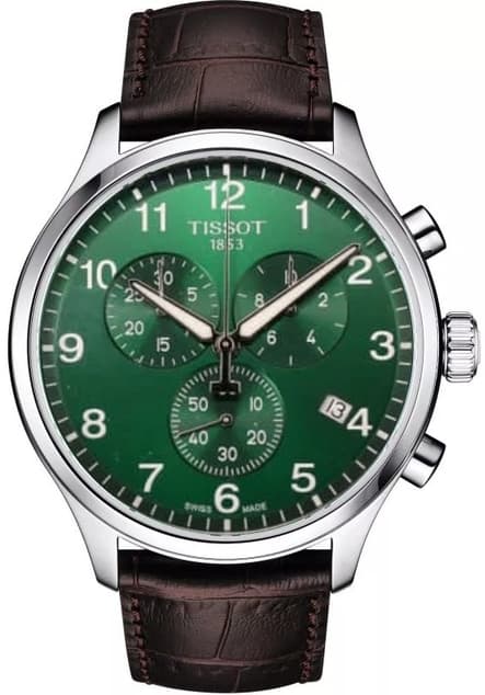 Tissot Herrklocka T116.617.16.092.00 T-Sport Grön/Läder Ø45 mm