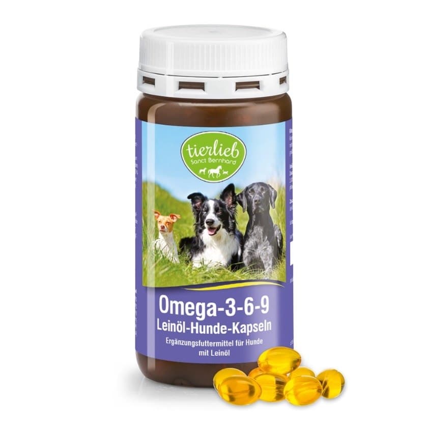 Tierlieb - Omega-3-6-9 Linfröoljekapslar för hundar 180 kapslar