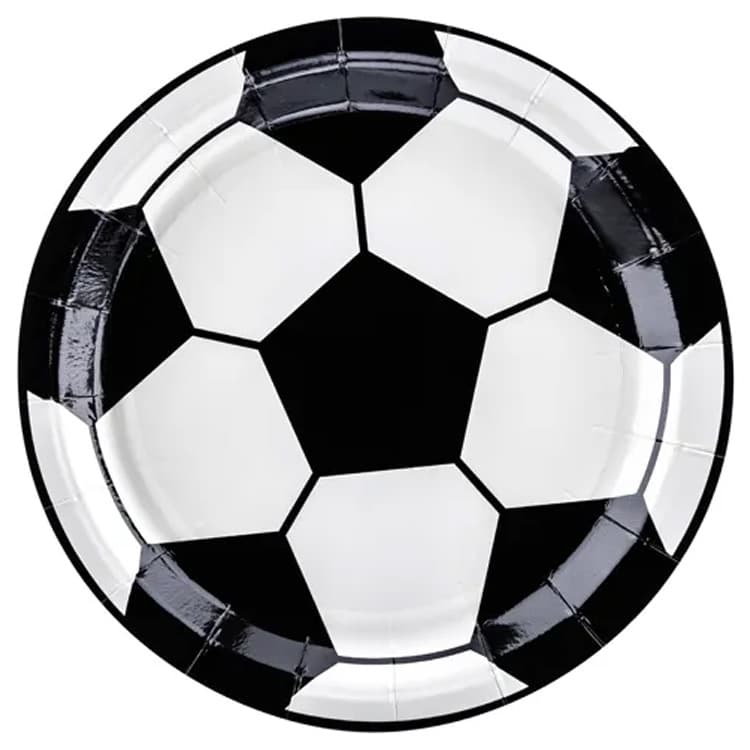 Fotboll Pappersassiette 18cm 6-pack