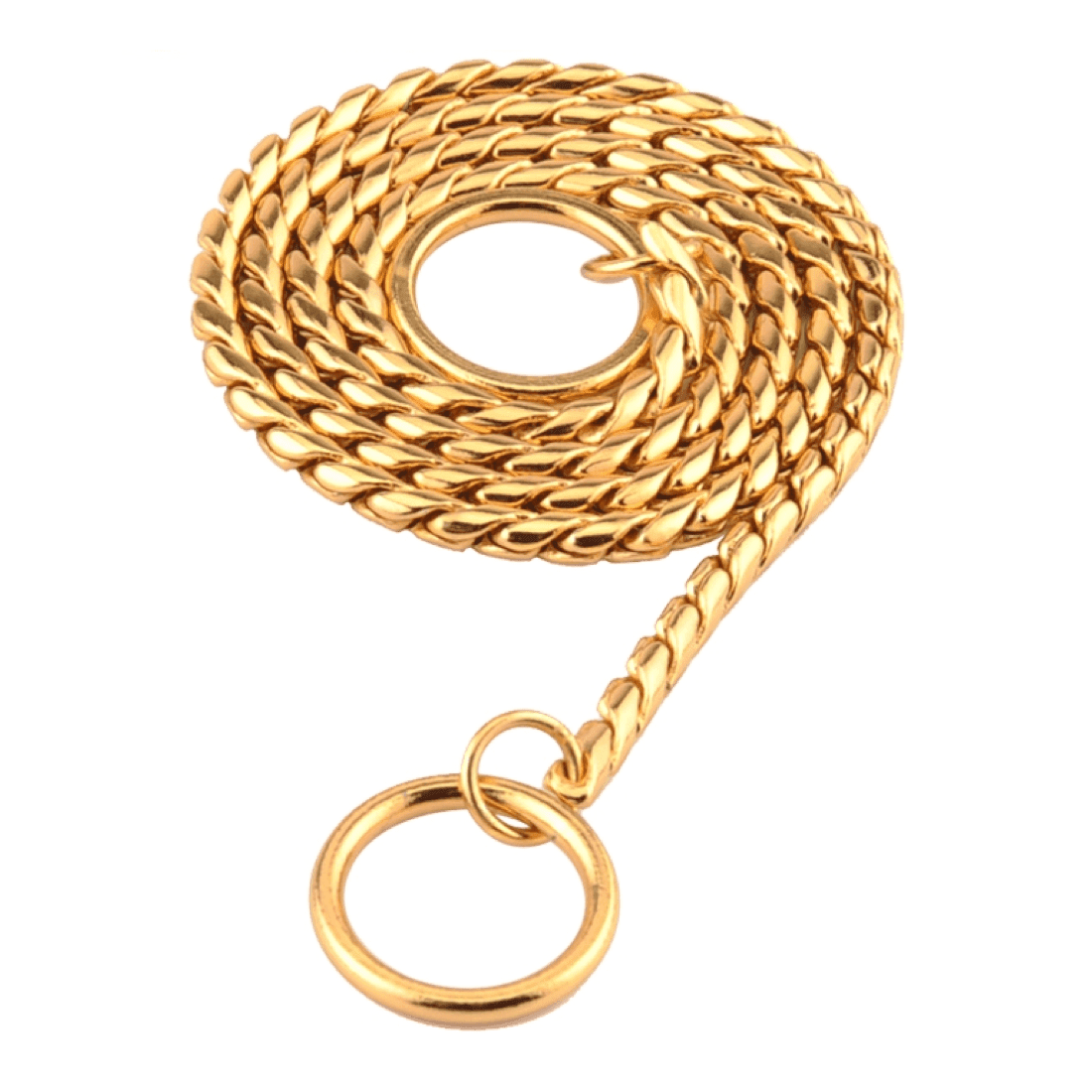 Hundhalsband med Guldkedja (Längd: 50cm)