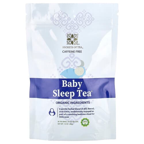 Secrets of Tea, Organic Baby® Sleep Tea, koffeinfritt, 20 tepåsar, 28 g