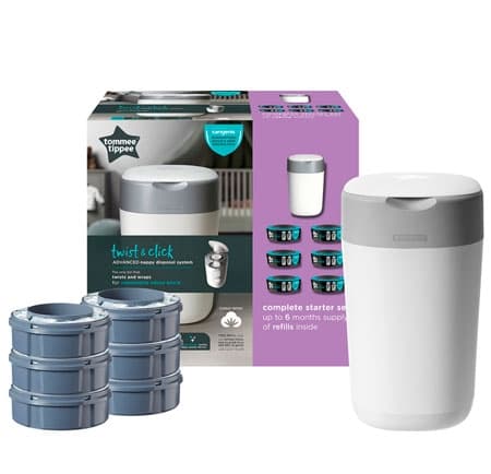Tommee Tippee Sangenic Twist & Click blöjhink + 6 refiller