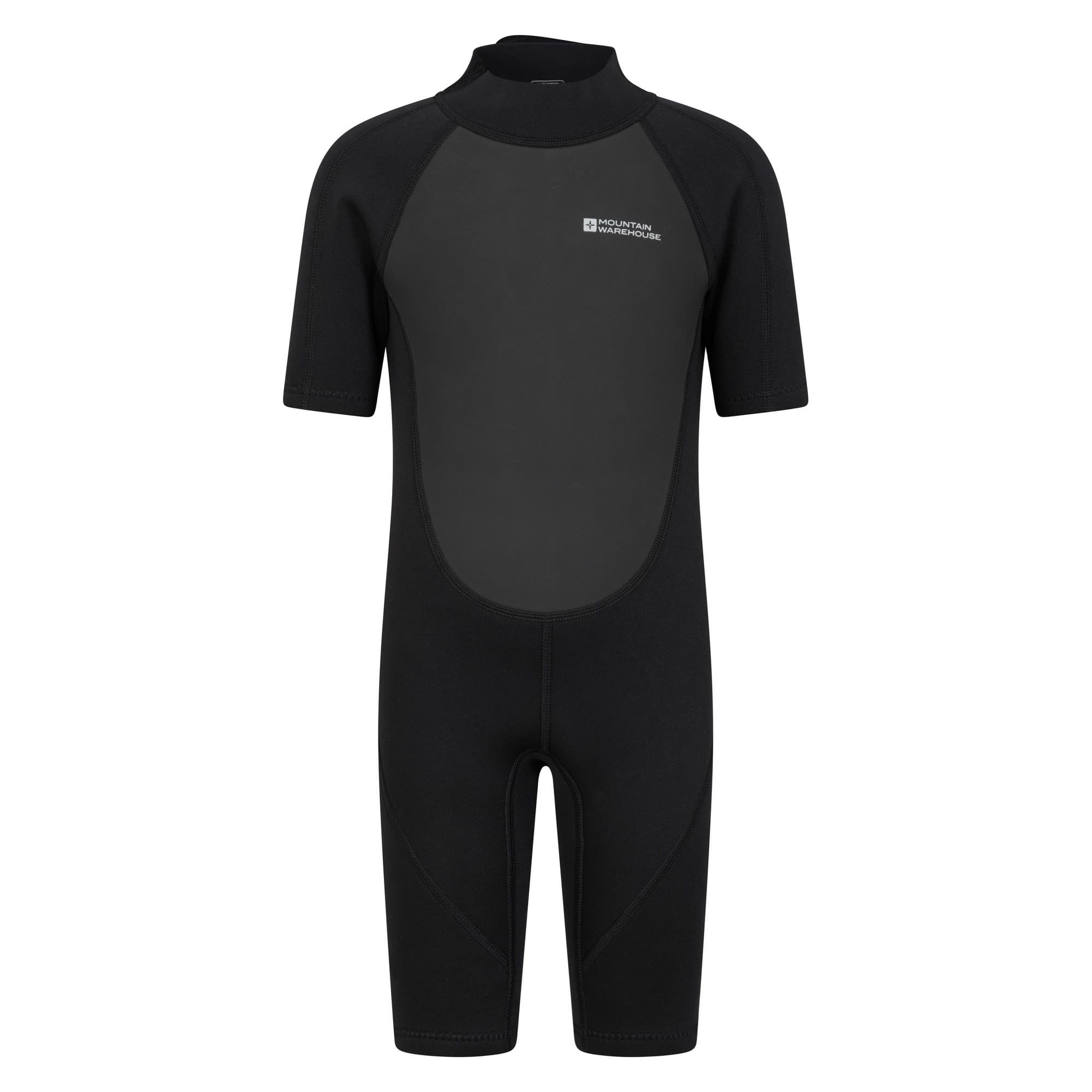 Mountain Warehouse Våtdräkt med kontrastpanel för barn (Svart)