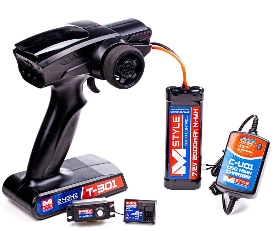 Paket med Tamiya Mstyle RC-kontroller