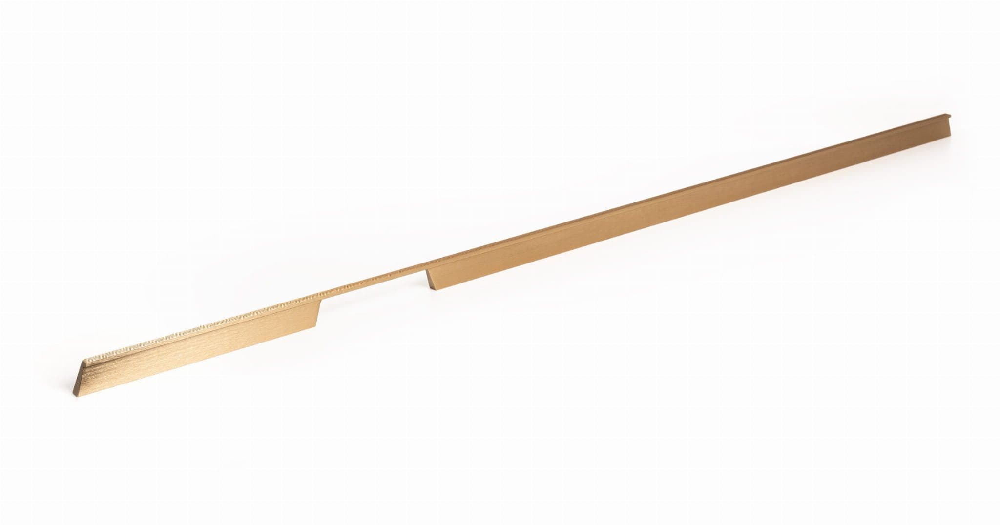 Skena 1120 längsgående möbelhandtag Aluminium Guld Borstad Cava (höger)