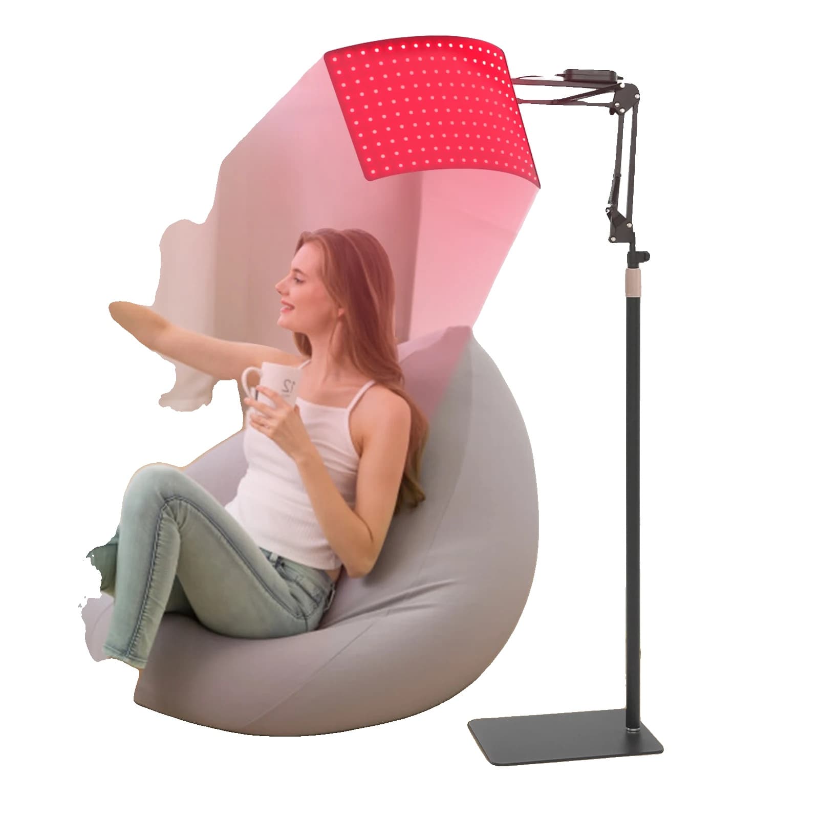 Ljusterapi Panel, 660NM Rött Ljus, 850NM Nära Infraröd, 80W Effektförbrukning, 24*39 cm Panelstorlek, 3.2 kg Vikt