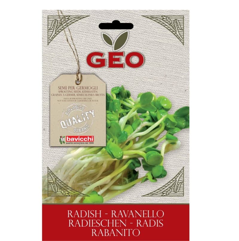 GEO GREENS - ekologisk rädisfrön för groning 30 g