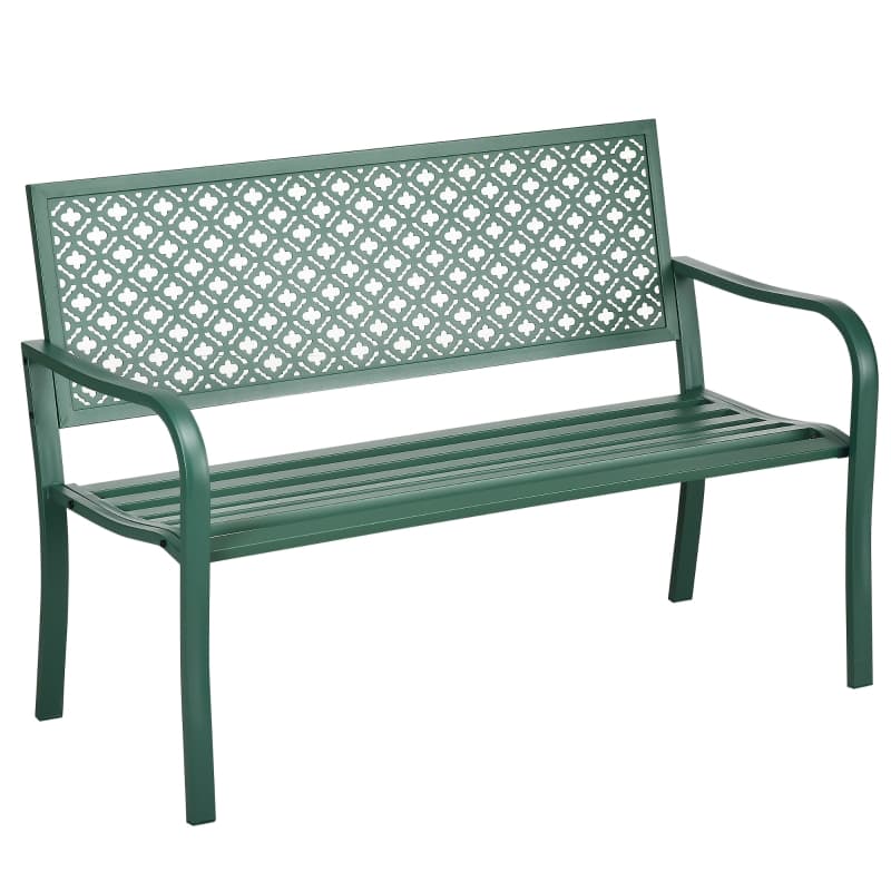 Trädgårdsbänk 2-sits 127x63x83cm grön