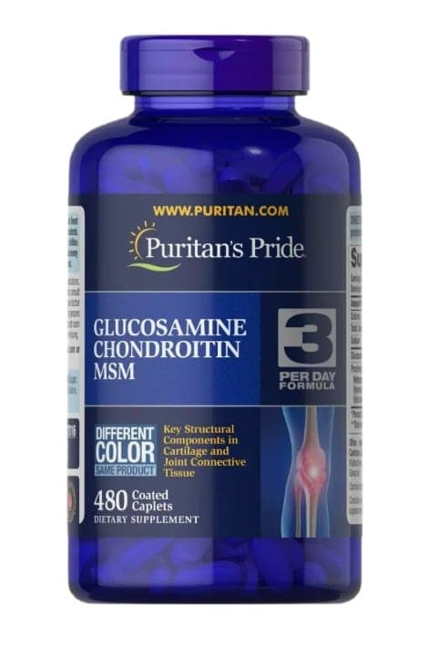 Puritan's Pride - Glukosamin Kondroitin MSM 480 belagda tabletter