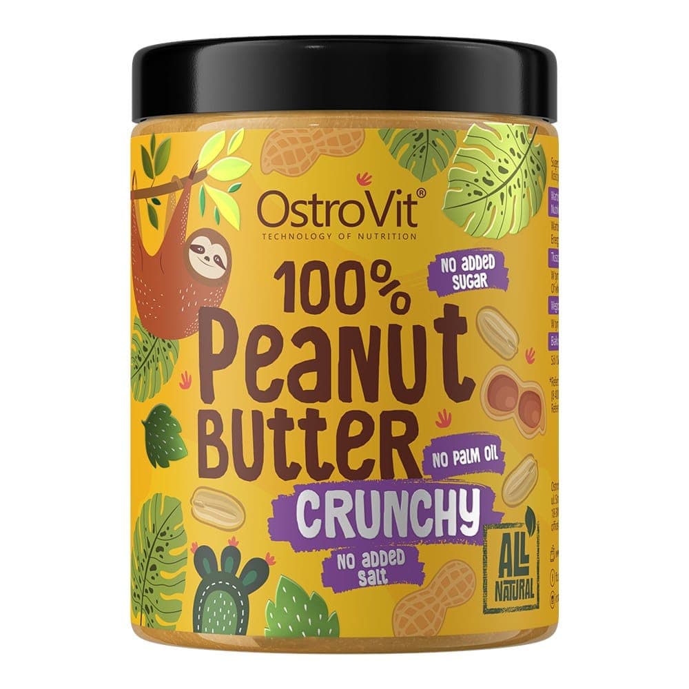 Ostrovit 100% Crunchy Peanut Butter Naturligt Krämig, 1000g