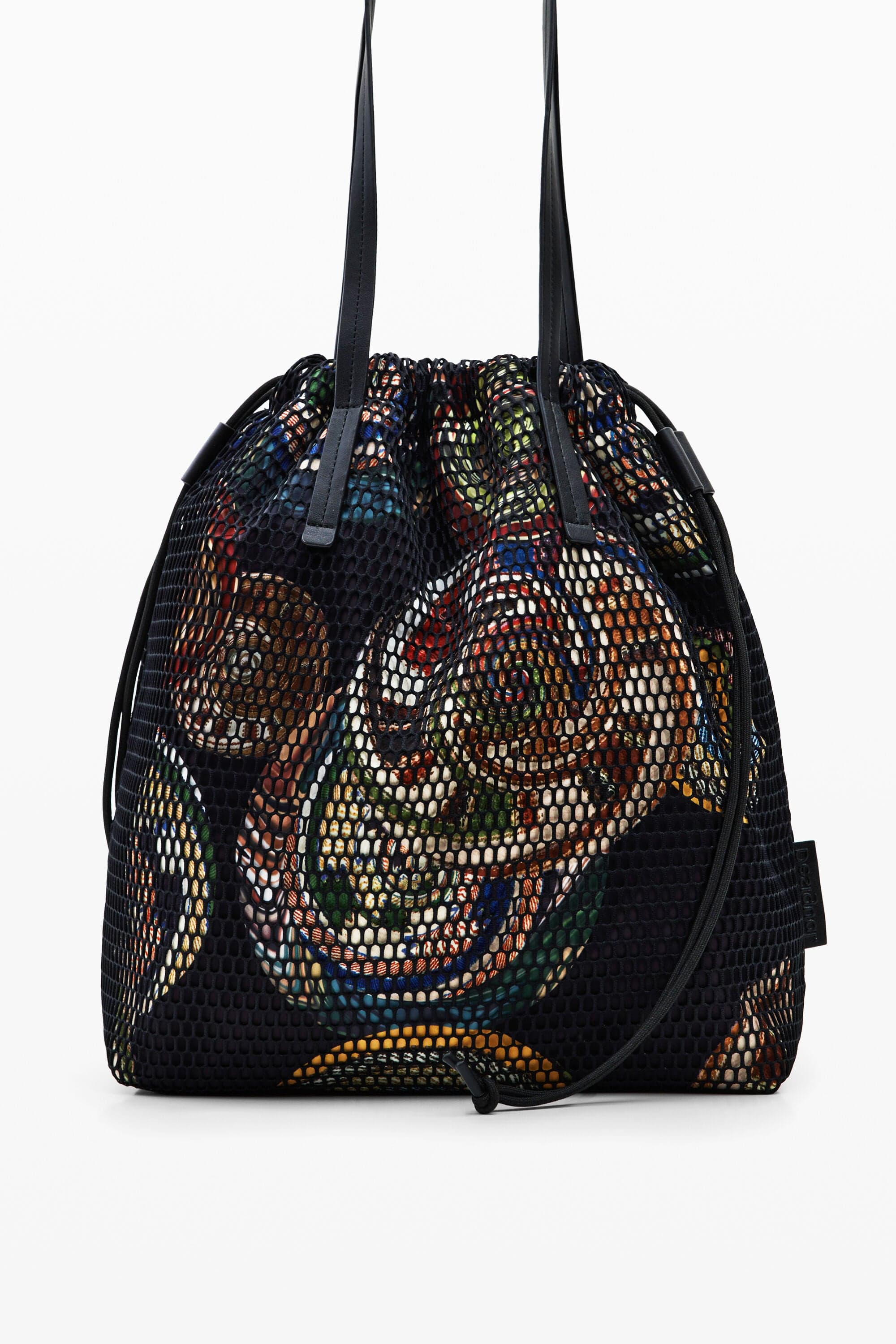 Desigual, M. Christian Lacroix large bucket bag, Polyester, Black, U