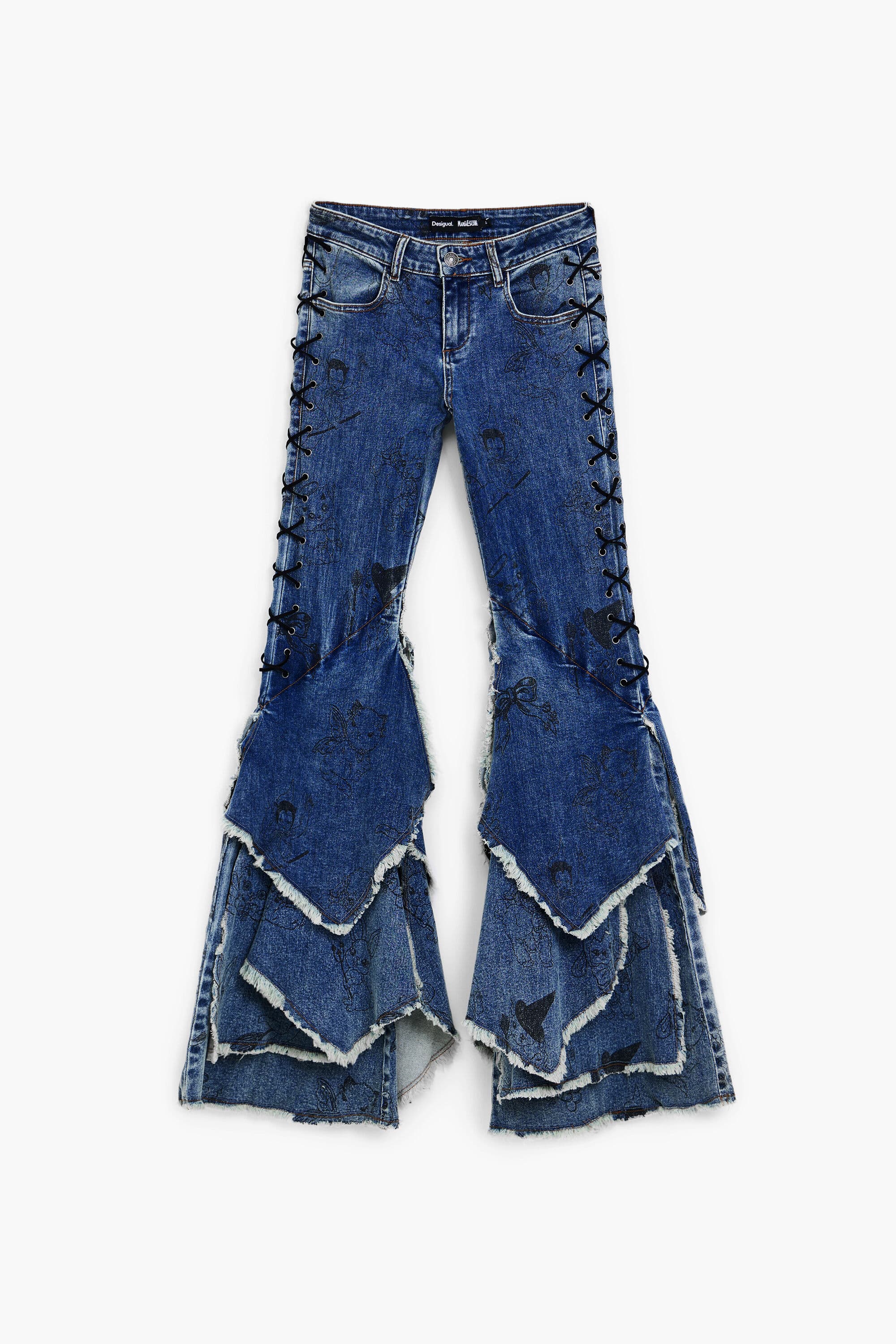 Desigual, María Escoté denim pants, Women, Cotton, Blue, S