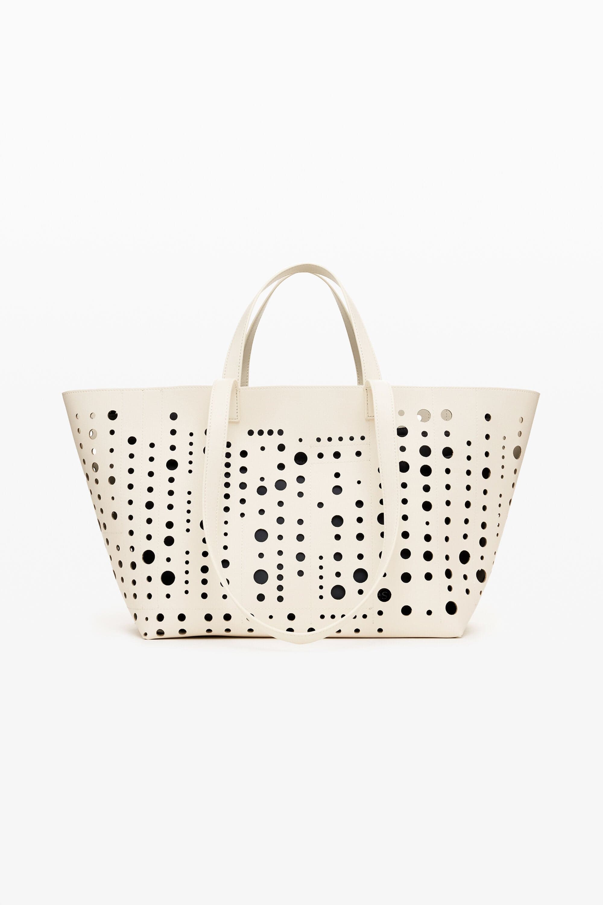 Desigual, Circle shopper bag, Polyurethane, White, U