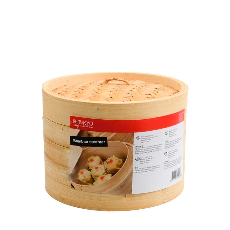 Šngkokare Bambu Två delar (Dumplings Grönsaker) 20cm
