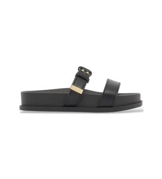 A|X Armani Exchange för kvinnor. XW002575AF21266UC001 Svarta Sabot-sandaler (38), Karta, Ingen, Casual