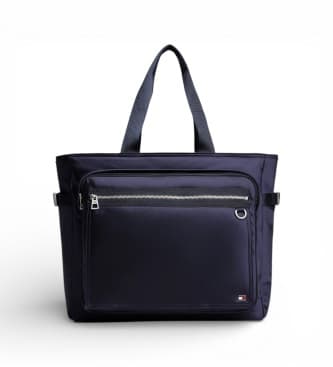 Tommy Hilfiger för män. AM0AM14106 Resväska med emaljerad logotyp i marinblå färg (OSFA), Casual, Nylon, Marino