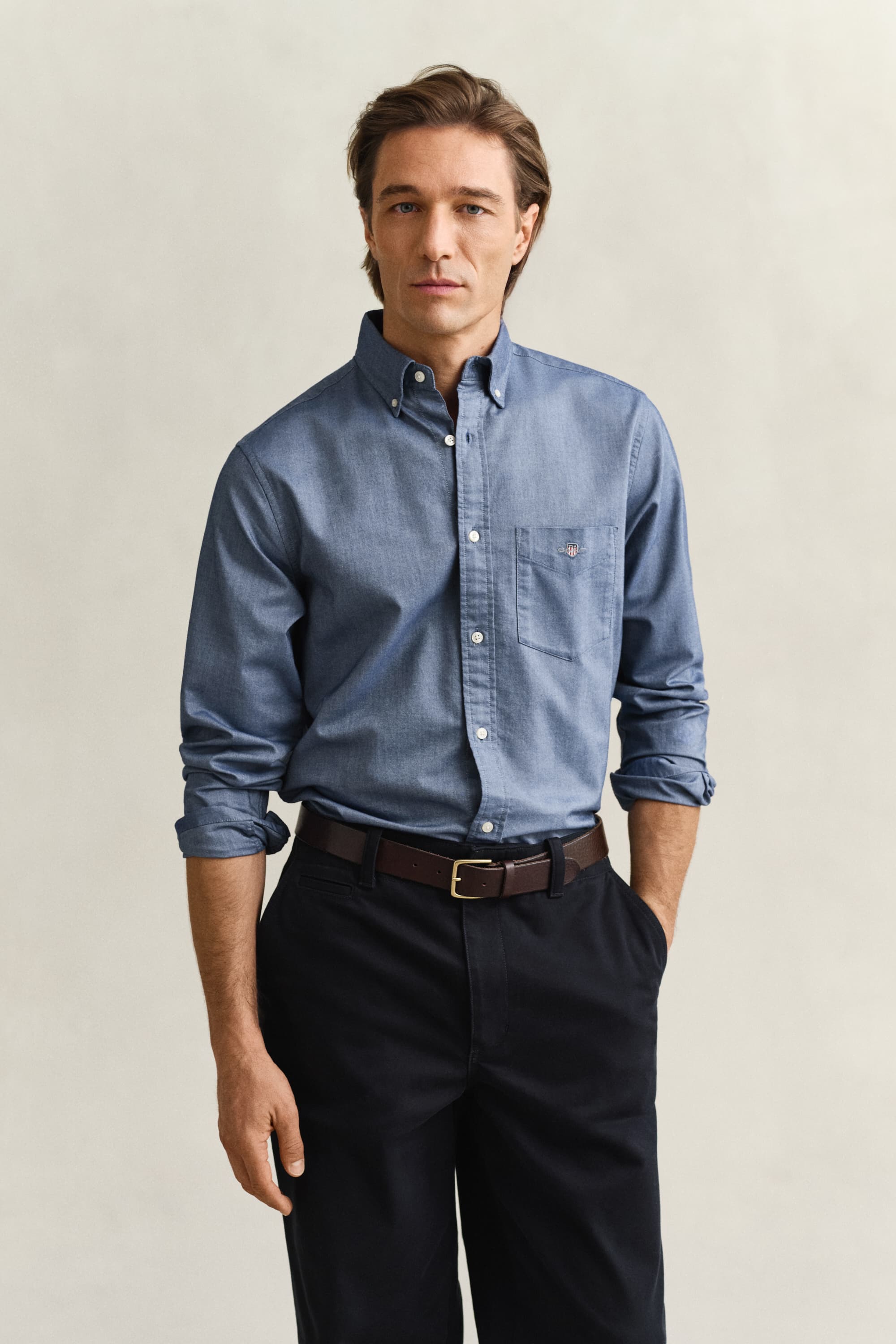 GANT Herr Regular fit klassisk oxfordskjorta (XXL) PERSIAN Blå
