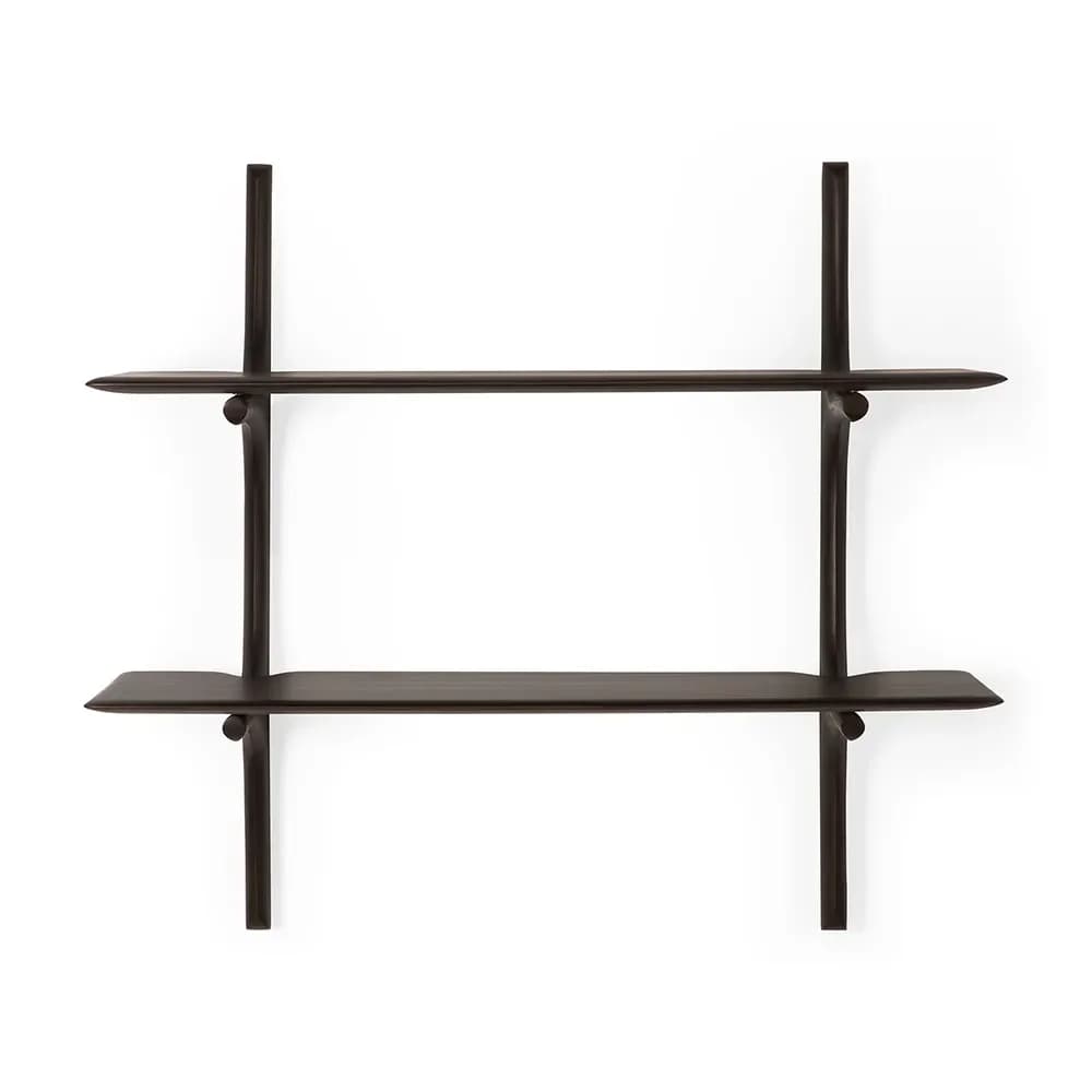 Ethnicraft, PI Vägghylla Mahogany dark brown 2 hyllplan