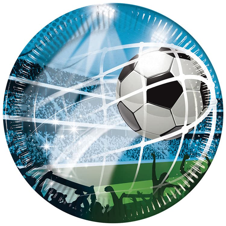 Fotboll Pappersassietter 20 cm 8-pack