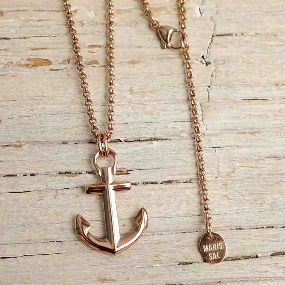 Marint Ankarhalsband Anchors´s aweigh Roséuld