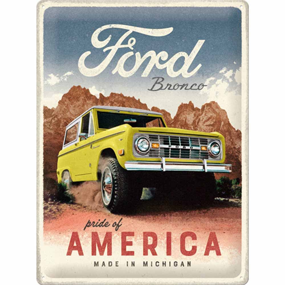 Ford Bronco plåtskylt 30x40cm