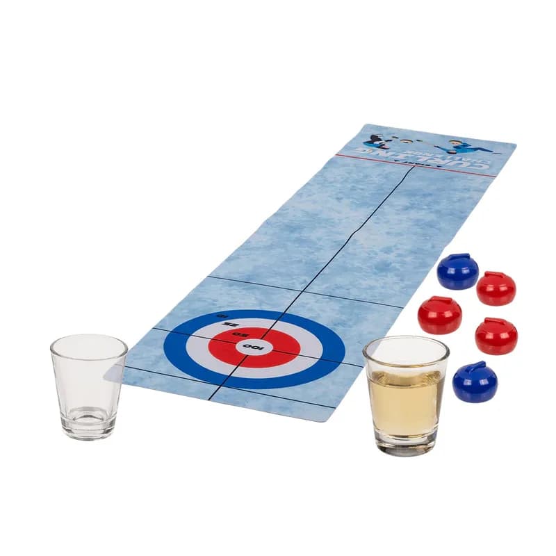 Tabletop Curling Drinking Party-Spel