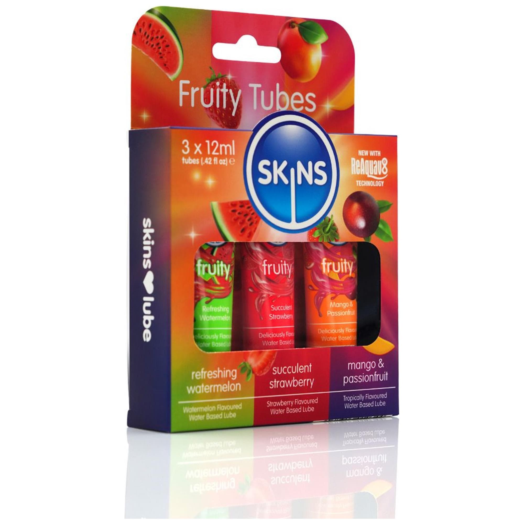Smaksatt glidmedel i 3-pack från ID Frutopia Lubes