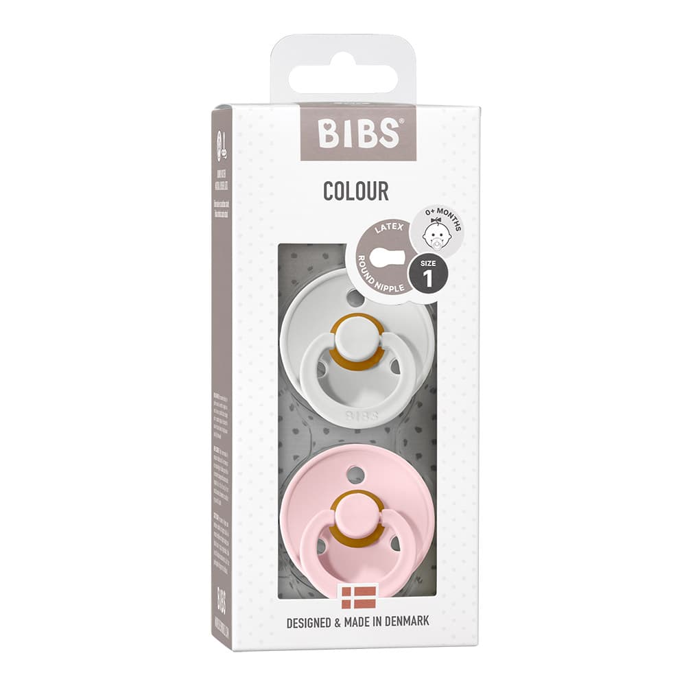 BIBS napp 2-pack 0-6m Haze/Blossom