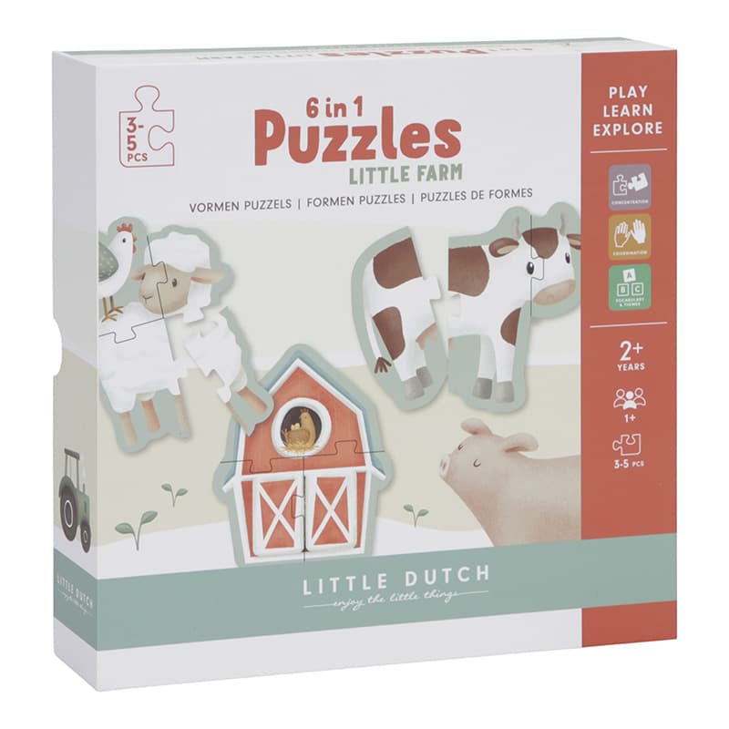 Little Dutch 6-i-1 Pussel Little Farm FSC