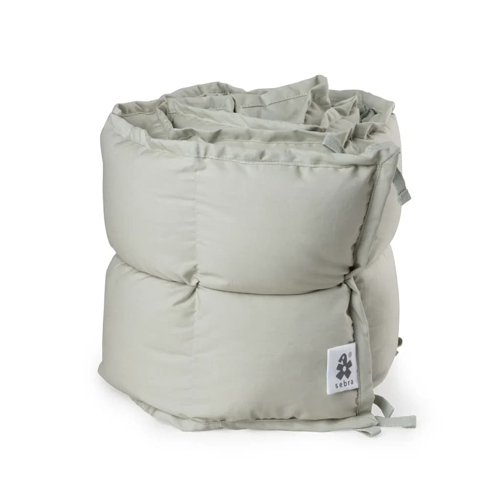 Sebra Spjälsängsskydd kapok half-length mist green