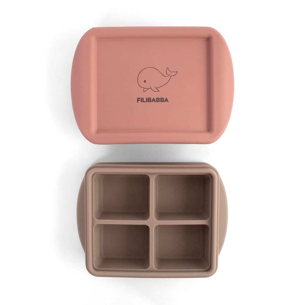 Filibabba frysbricka silikon 4x65 ml 2-pack Rose Mix