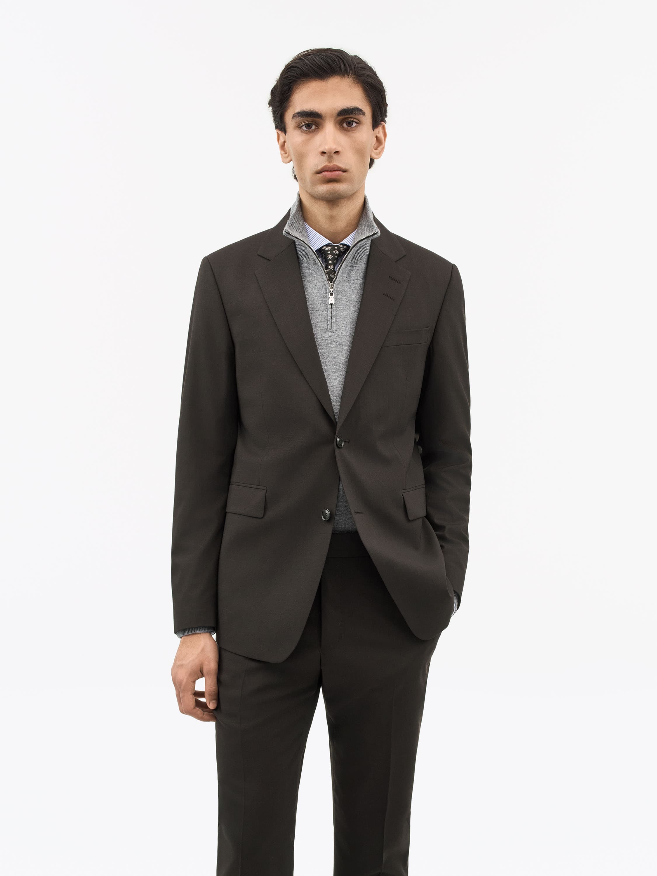 Tiger of Sweden Justin Slim-Fit Kavaj i Ull, Espresso, 52 för Män