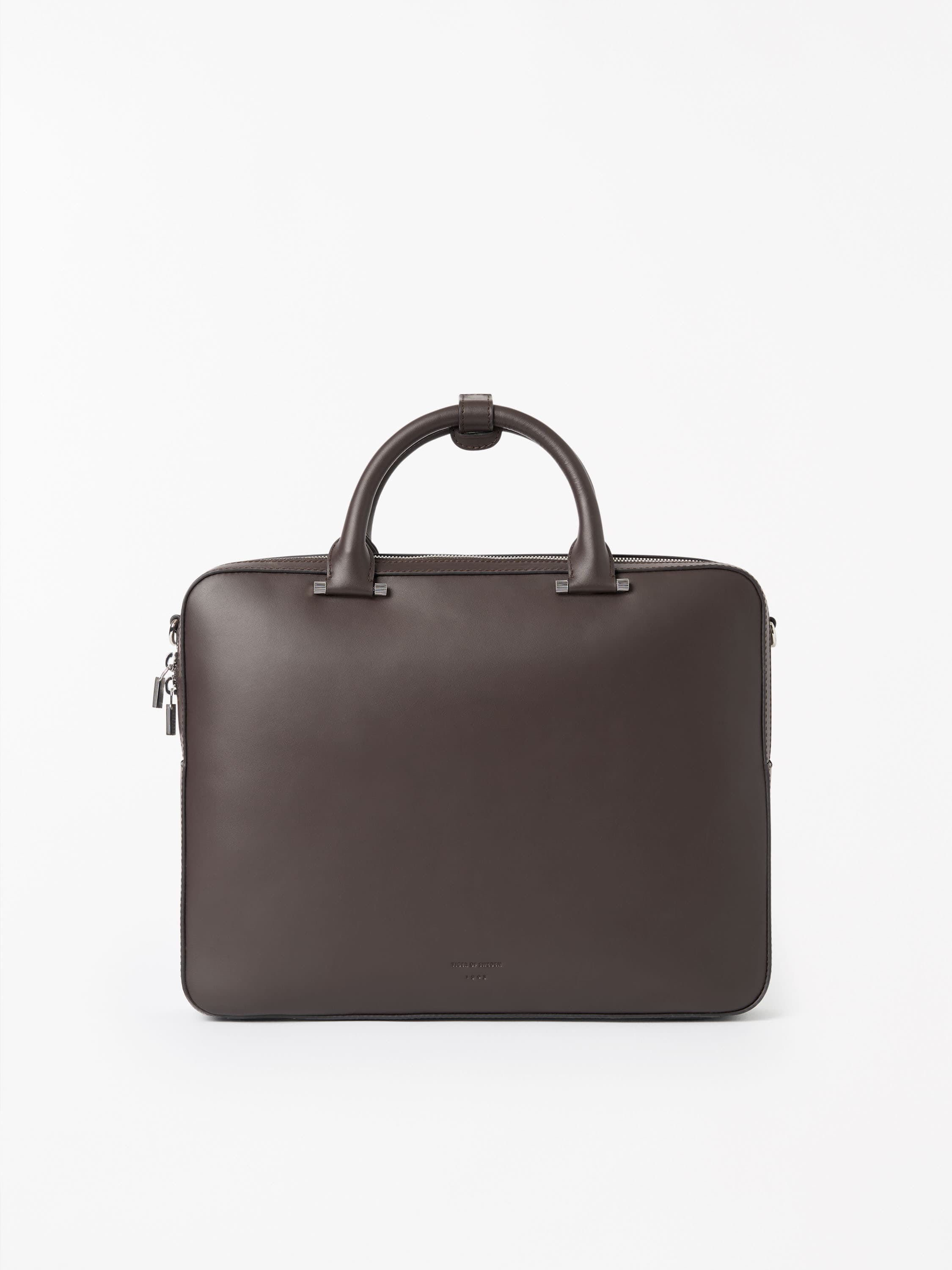 Tiger of Sweden Valise Läderportfölj - Enkel zip-portfölj i premium Carnaby-läder, Dark Brown, ONE SIZE